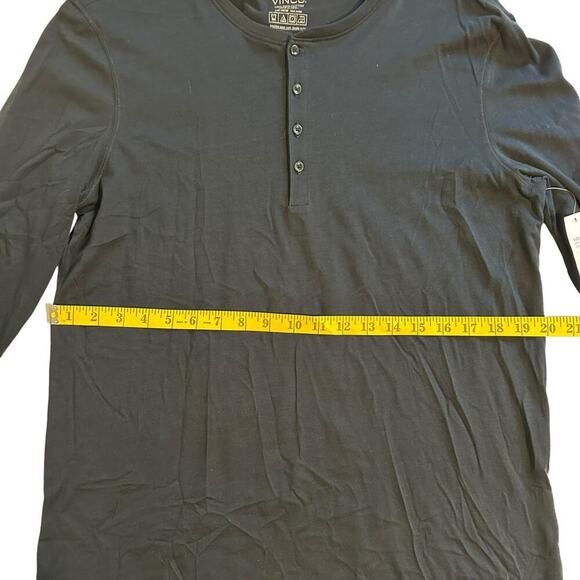 NWT Vince Long Sleeve Henley Tee Dark Navy Large - Picture 3 of 7